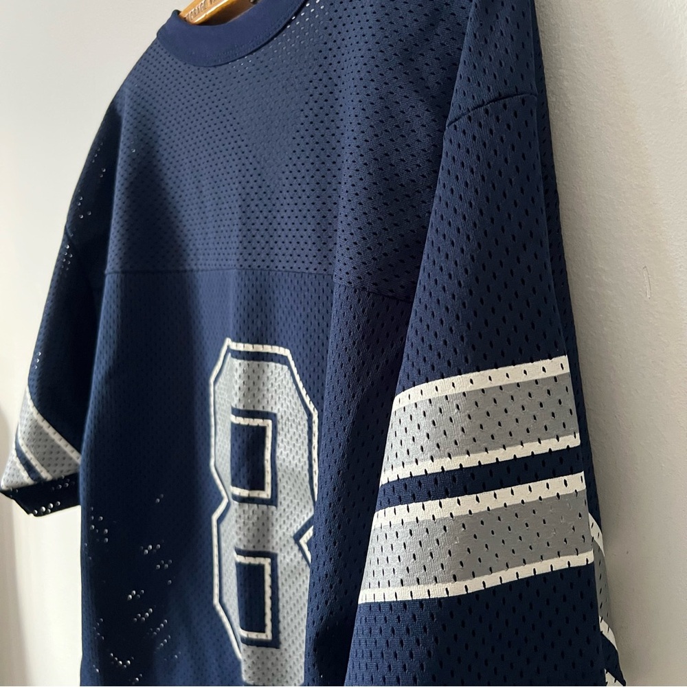 Vintage 90's Logo 7 NFL Dallas Cowboys Troy Aikman #8 Jersey Medium - Picture 2 of 7